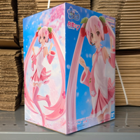 Sakura Miku Evolve 9" Banpresto Anime Statue Hatsune Miku Figure new in colorful box with pink cherry blossom design