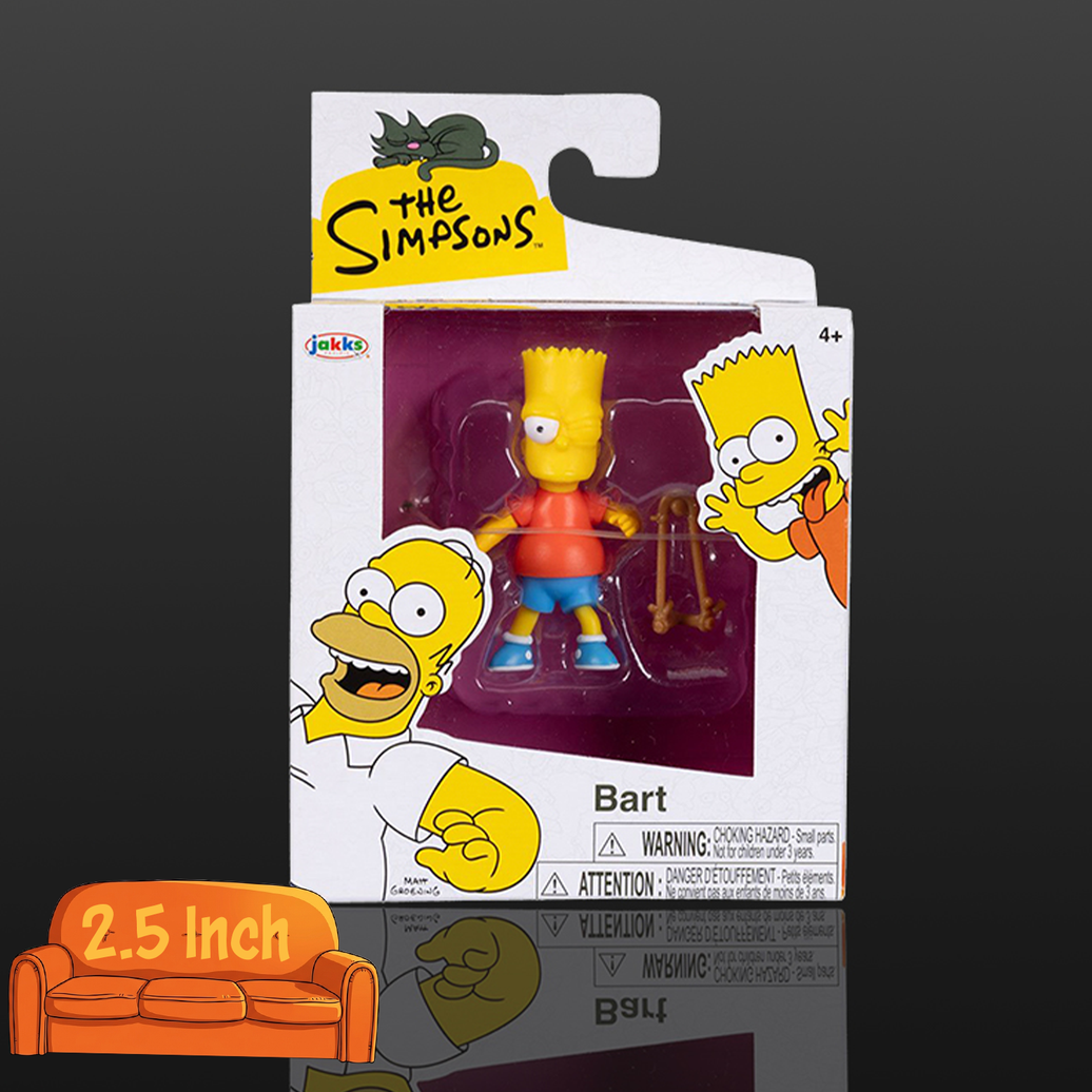 The Simpsons Bart Simpson With Slingshot Action Figure 2 1/2" Scal by Jakks Pacific new in box collectible