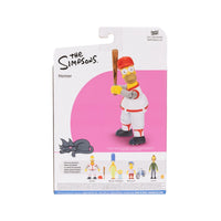 Homer Simpson Baseball Wave 3 Action Figure with Bat & Removable Hat by Jakks Pacific showing Homer in baseball gear.