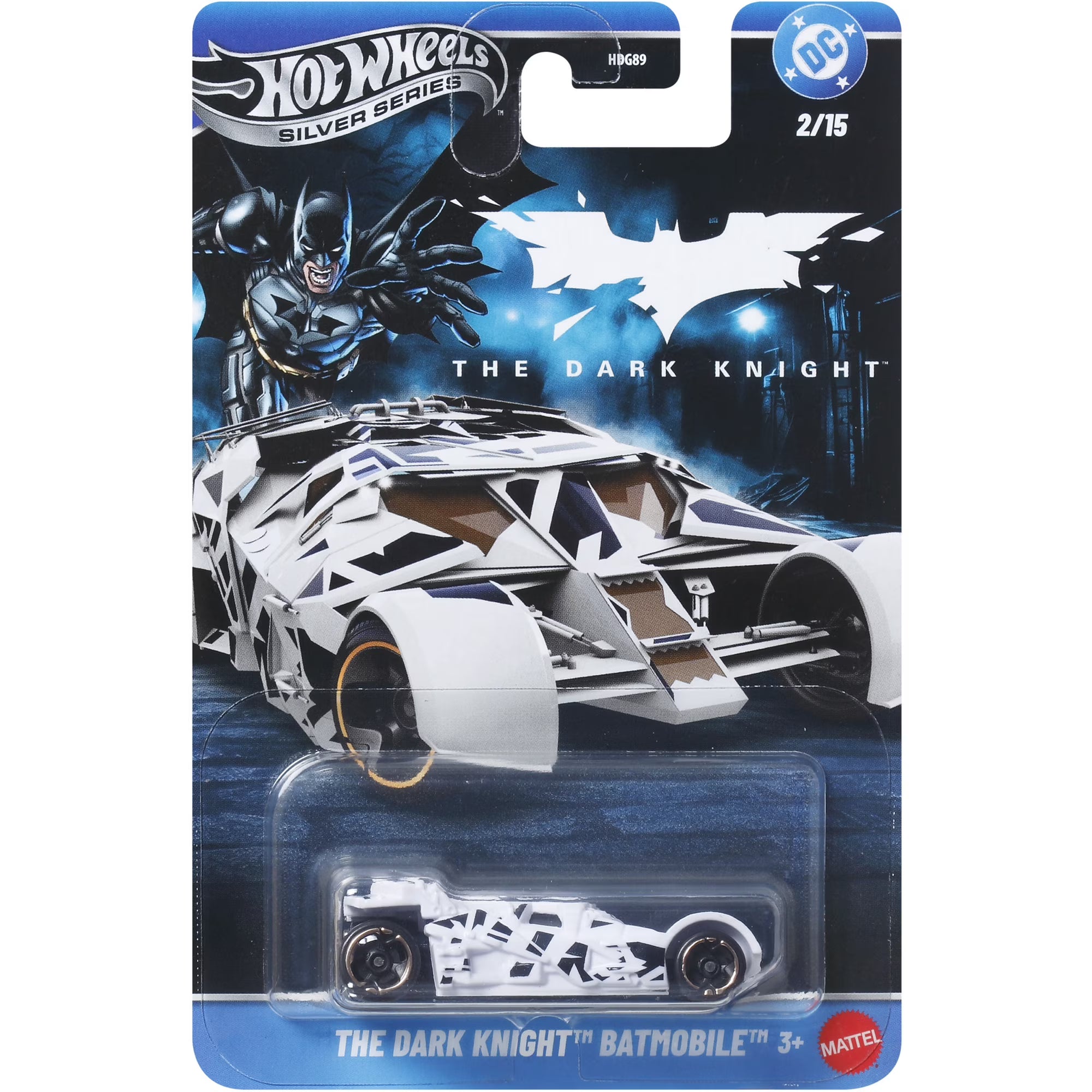 Mattel - Hot Wheels 1:64 Silver Series Batman 5-Piece S Assortment (DC) featuring The Dark Knight Batmobile toy car