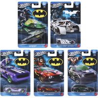 Mattel - Hot Wheels 1:64 Silver Series Batman 5-Piece S Assortment (DC) featuring detailed collectible Batman vehicles in packaging