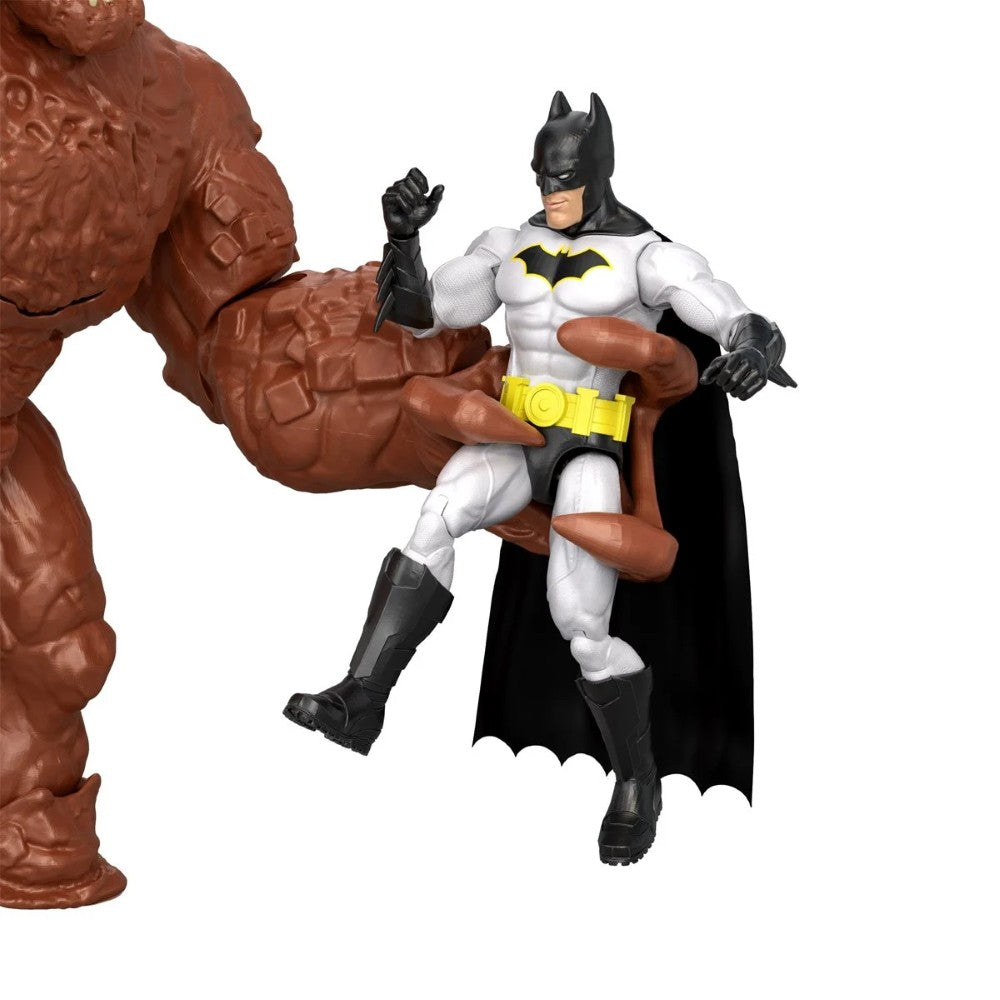 Batman vs Clayface Action Figure 2-Pack Mattel DC Premier Set New showing black and white Batman held by large brown Clayface figure by Go Figment
