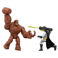 Batman vs Clayface Action Figure 2-Pack Mattel DC Premier Set New showing Clayface throwing rock and Batman aiming rocket launcher by Go Figment