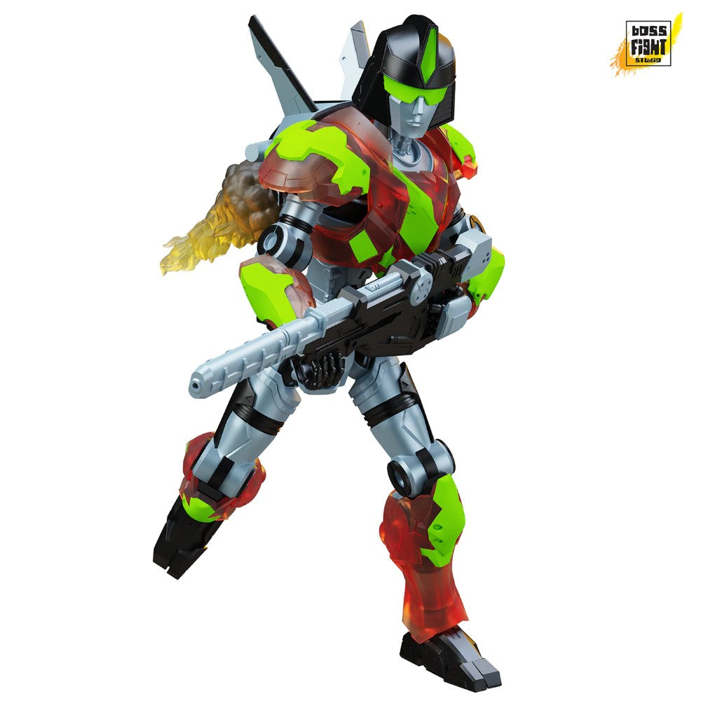 Combat Drone CGT Agile Battle Robot Epic H.A.C.K.S. 1:12 Scale Action Figure Boss Fight Studio Llc with translucent armor and weapon accessory