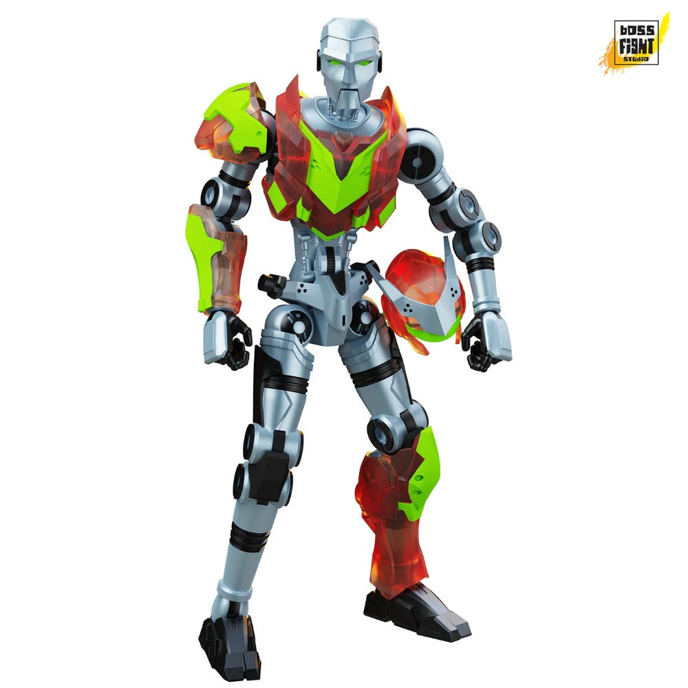 Combat Drone CGT Agile Battle Robot Epic H.A.C.K.S. 1:12 Scale Action Figure Boss Fight Studio Llc with translucent neon armor pieces