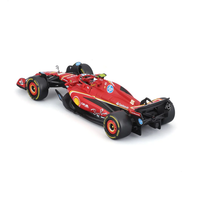 Bburago 1:43 scale model of Ferrari SF-24 #55 driven by Carlos Sainz, detailed with sponsor logos and helmet.
