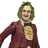 Beetlejuice (1988) Red Tuxedo NECA 7-Inch Scale Action Figure with detailed sculpt and textured outfit by Neca new in box collectible