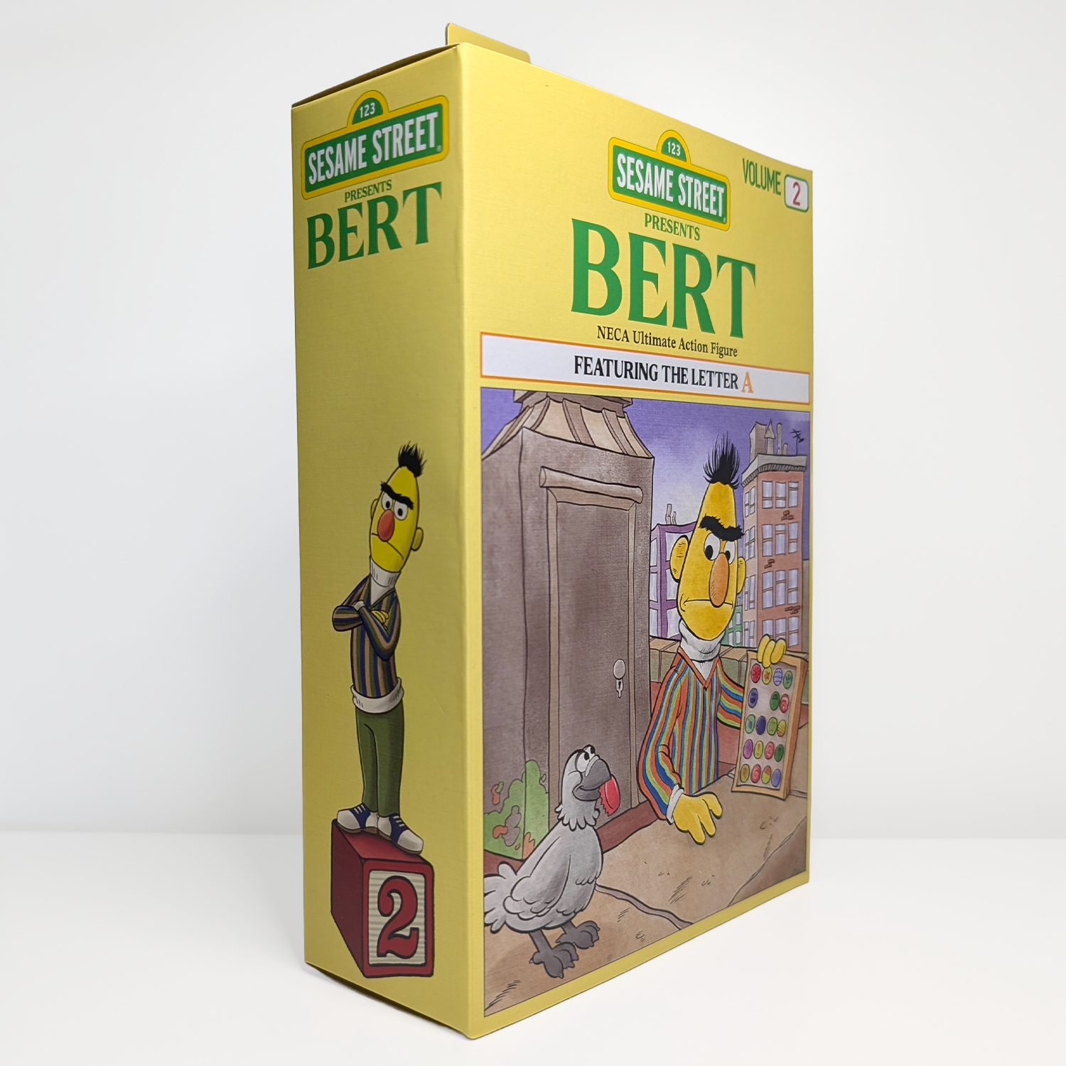 Bert - Sesame Street Ultimate NECA 7-Inch Scale Action Figure new in box with striped sweater and colorful packaging
