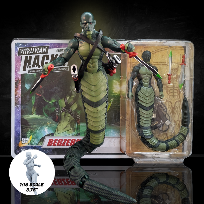 Berzerker of the Gorgon Horde -Vitruvian H.A.C.K.S. 1:18 Scale Action Figure by Boss Fight Studio Llc new in box with weapons