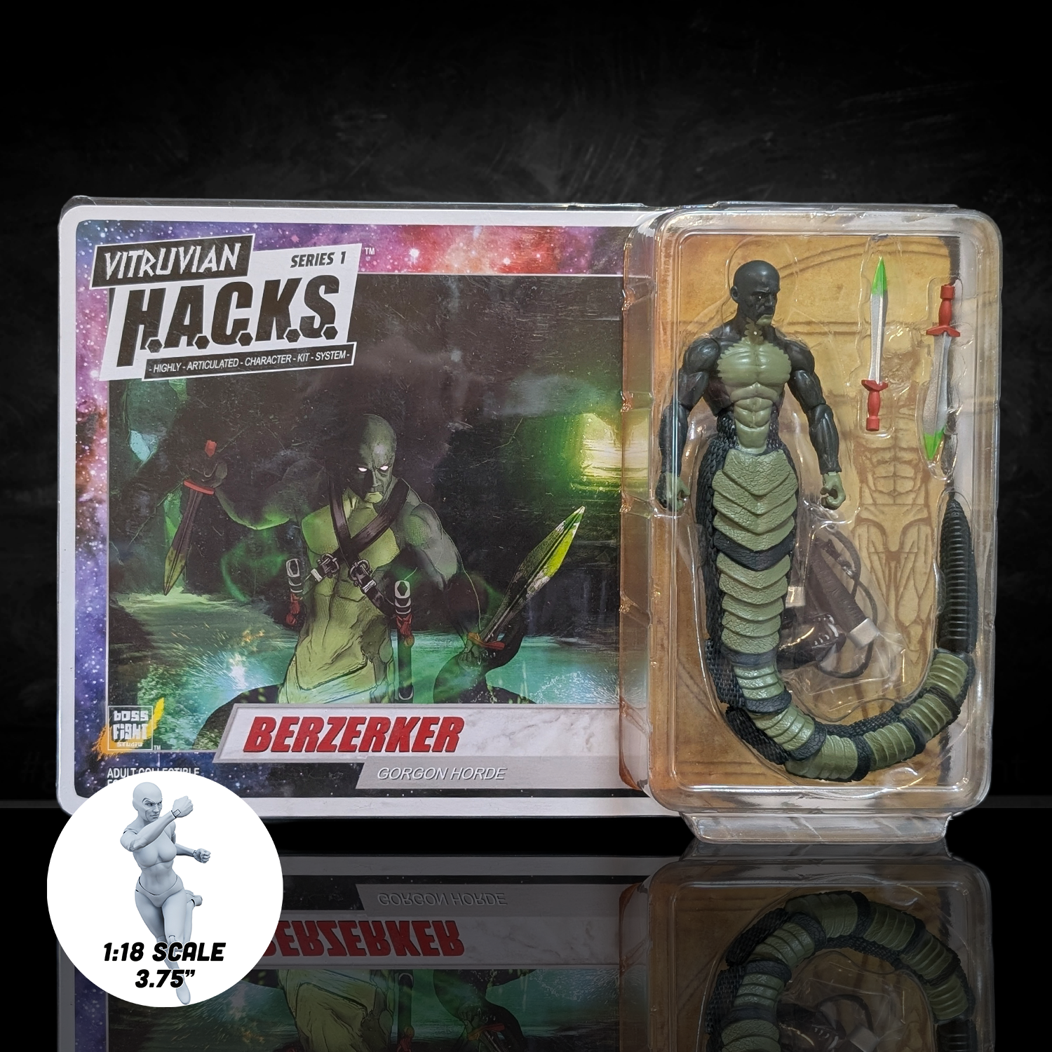 Berzerker of the Gorgon Horde -Vitruvian H.A.C.K.S. 1:18 Scale Action Figure by Boss Fight Studio Llc new in box