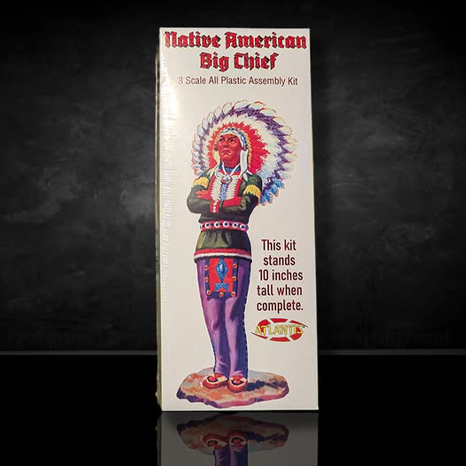 Native American Big Chief 1:8 Scale Model Kit – A Vintage Tribute to the Golden Age of Modeling by Atlantis Models new in box
