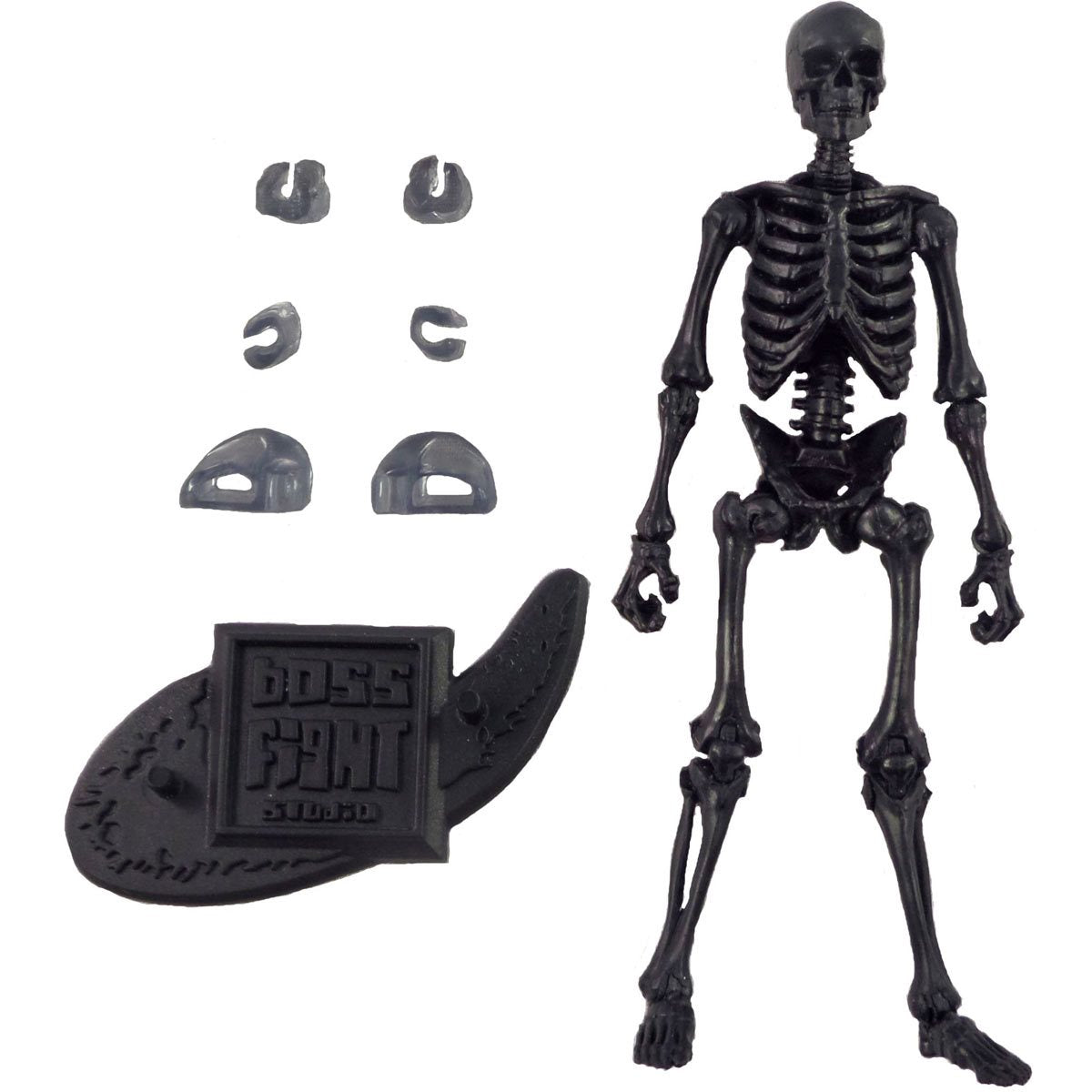 Vitruvian H.A.C.K.S. BLACK 1:18 Scale Action Figure: Skeleton Blank by Boss Fight Studio Llc with extra hands and display base