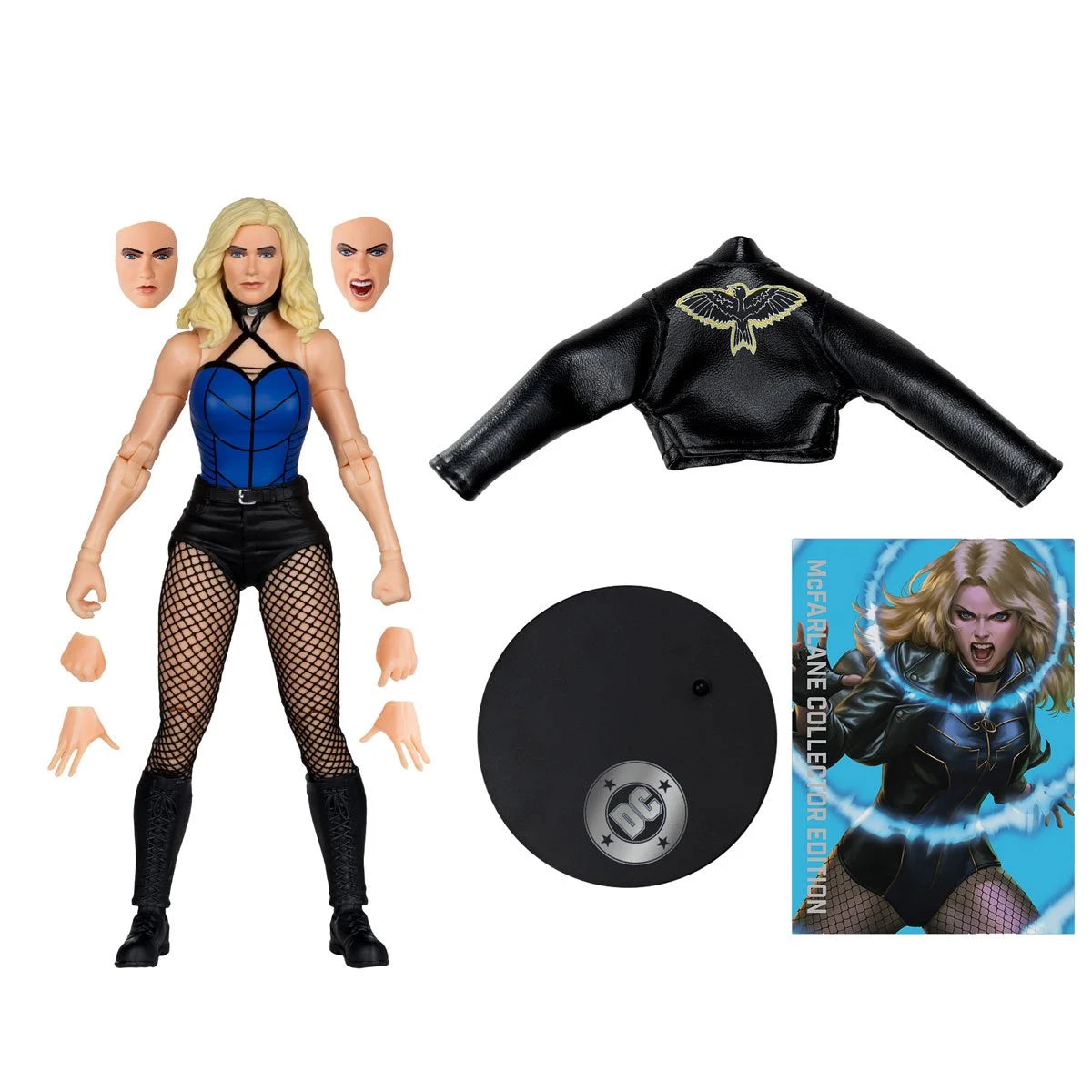 DC Multiverse McFarlane Collector Edition Black Canary DC Rebirth #54 7-Inch Action Figure new in box with accessories and jacket