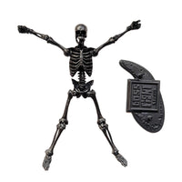 Vitruvian H.A.C.K.S. BLACK 1:18 Scale Action Figure: Skeleton Blank by Boss Fight Studio Llc posed with display stand