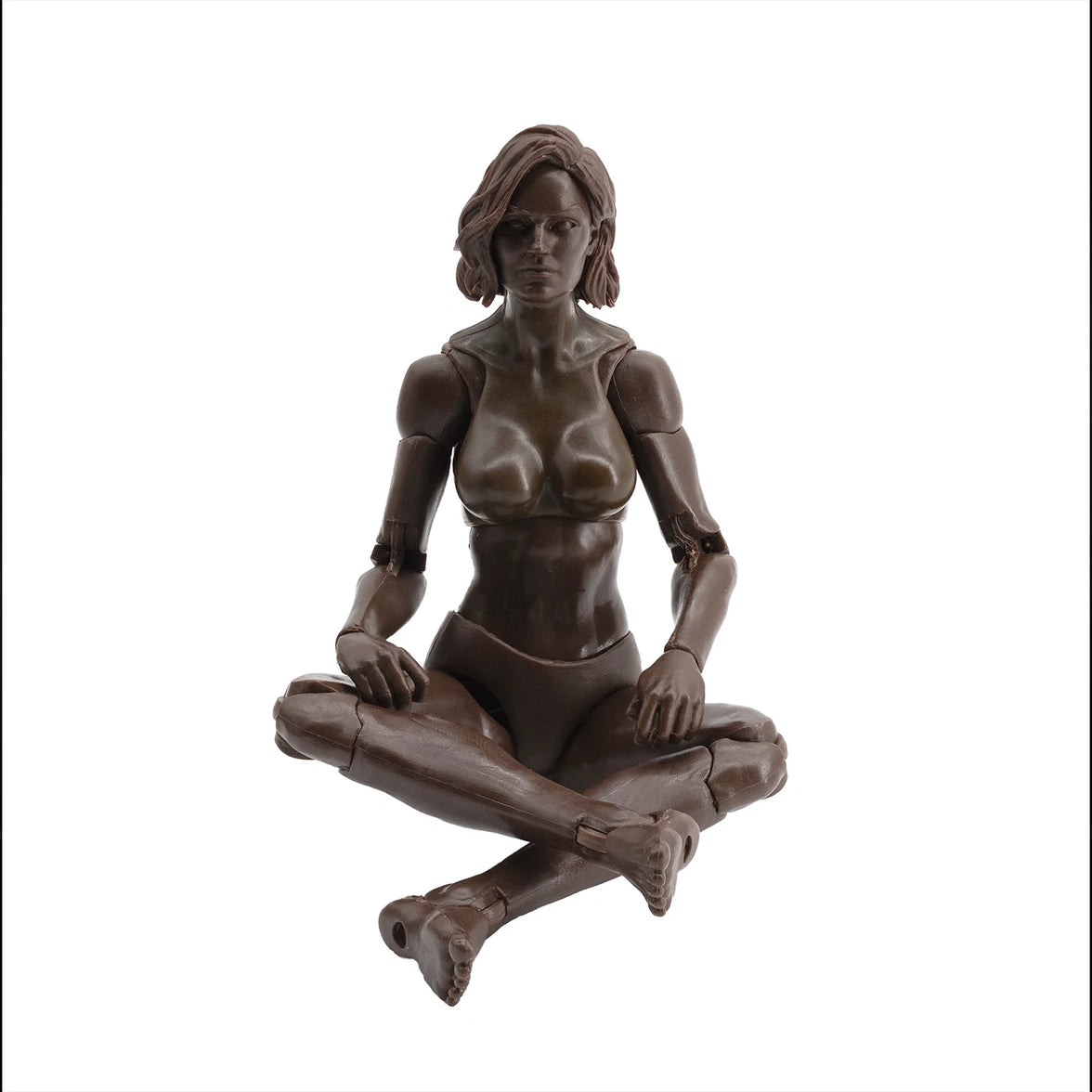 EPIC H.A.C.K.S. Blank Female COFFEE 6" Scale Premium Action Figure seated pose new in box by Boss Fight Studio Llc