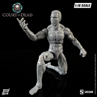 Ethereal Ash Male Court of the Dead Action Figure Blank 1:18th Scale in gray posed by Boss Fight Studio Llc new in box