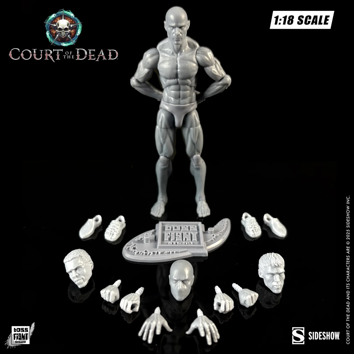 Ethereal Ash Male Court of the Dead Action Figure Blank 1:18th Scale new in box by Boss Fight Studio Llc with accessories