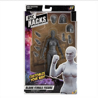 EPIC H.A.C.K.S. Blank Female SHADY GREY 6" Scale Premium Action Figure new in box by Boss Fight Studio Llc with accessories