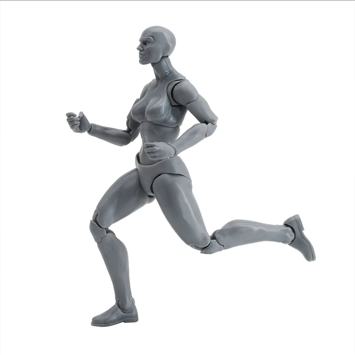 EPIC H.A.C.K.S. Blank Female SHADY GREY 6" Scale Premium Action Figure running pose new in box by Boss Fight Studio Llc