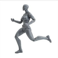 EPIC H.A.C.K.S. Blank Female SHADY GREY 6" Scale Premium Action Figure running pose new in box by Boss Fight Studio Llc