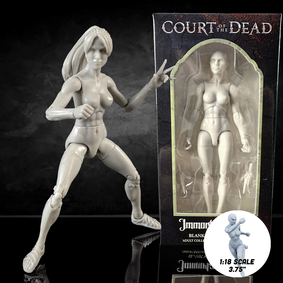 Immortal Ivory Female Court of the Dead Action Figure Blank 1:18th Scale new in box by Boss Fight Studio Llc