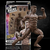 EPIC H.A.C.K.S. Blank Male COFFEE BROWN 6" Scale Premium Action Figure new in box by Boss Fight Studio Llc with extra hands and heads