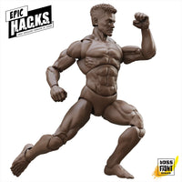 EPIC H.A.C.K.S. Blank Male COFFEE BROWN 6" Scale Premium Action Figure new in box by Boss Fight Studio Llc