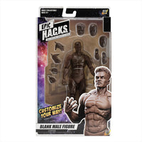 EPIC H.A.C.K.S. Blank Male COFFEE BROWN 6" Scale Premium Action Figure new in box with extra hands by Boss Fight Studio Llc