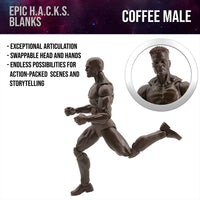 EPIC H.A.C.K.S. Blank Male COFFEE BROWN 6" Scale Premium Action Figure new in box by Boss Fight Studio Llc