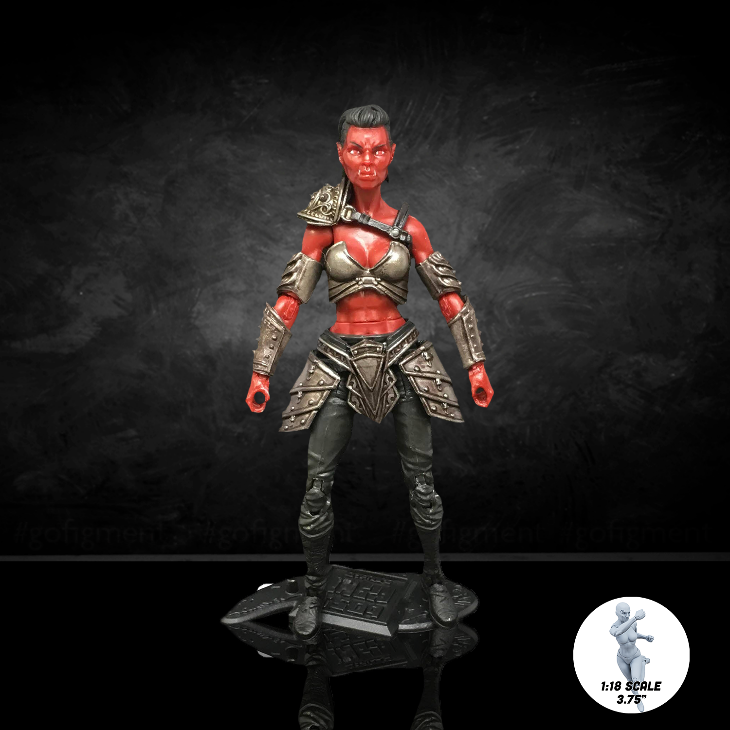Vitruvian H.A.C.K.S. Action Figure: Female Blasted Lands Orc - Orc Ravager 1:18 Scale new in box by Boss Fight Studio Llc