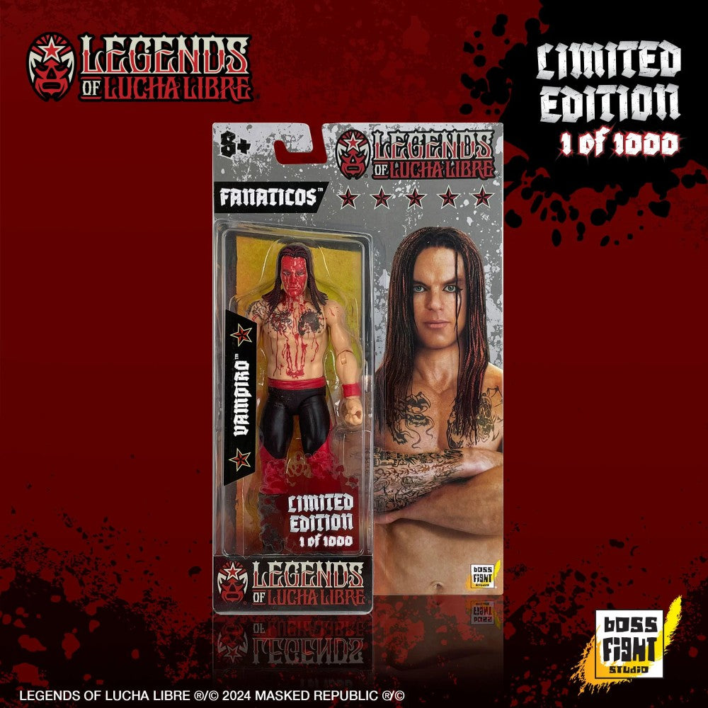 Bloody Vampiro Classic 90s Era Legends of Lucha Libre Premium 1:12 Scale 6" Action Figure by Boss Fight Studio Llc new in box collectible