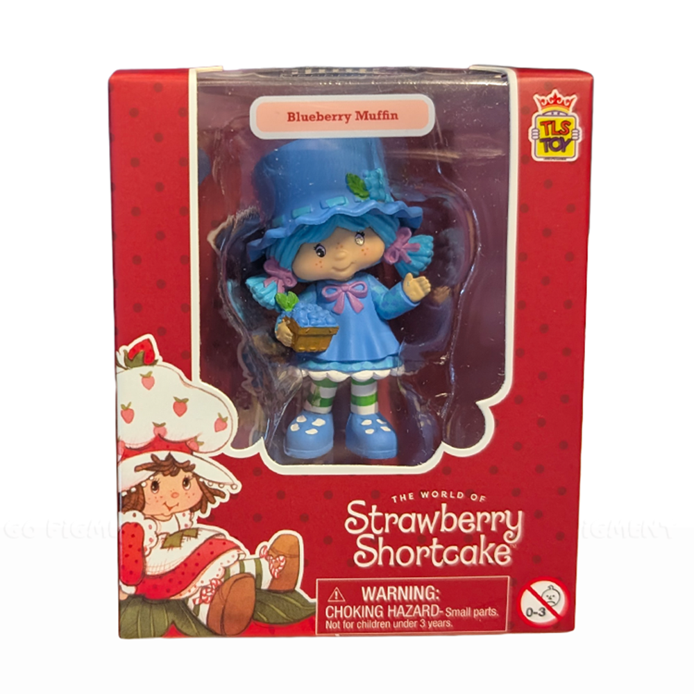 Blueberry Muffin 2.5" Strawberry Shortcake Cheebee Figure by Loyal Subjects in collectible red packaging.