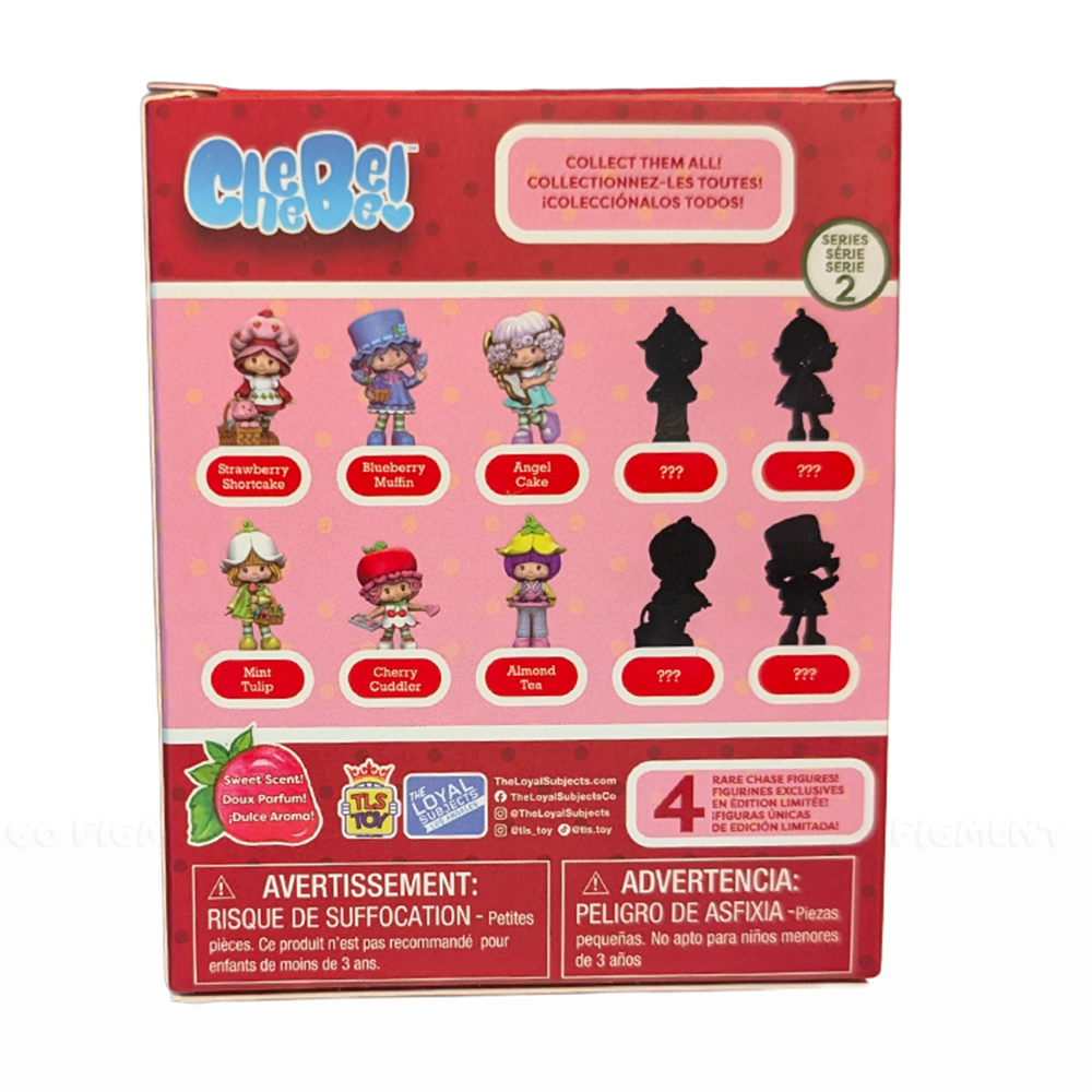 Blueberry Muffin 2.5" Strawberry Shortcake Cheebee Figure by Loyal Subjects displayed on collectible series packaging.