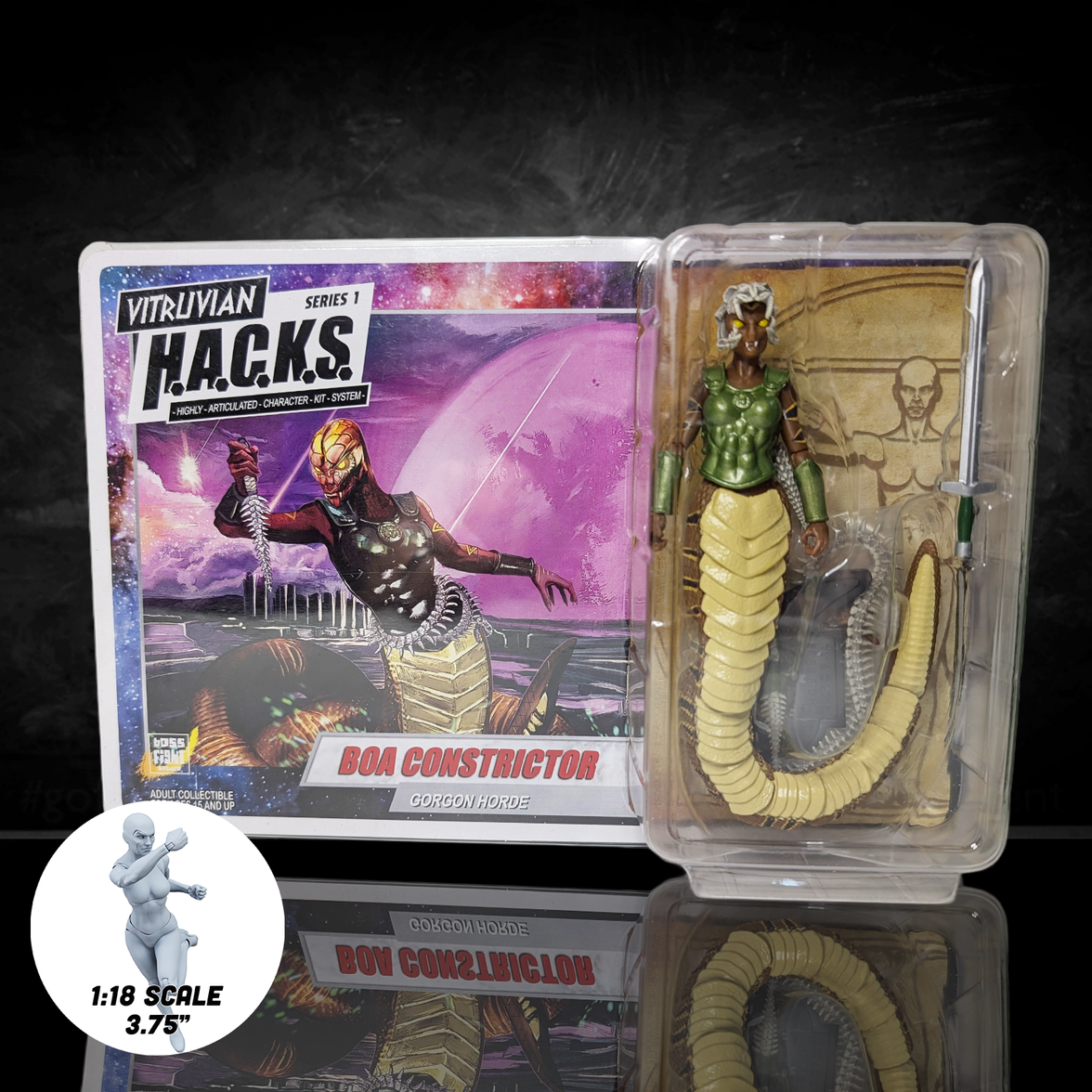 Boa Gorgon Vitruvian H.A.C.K.S. Series 1 Boss Fight Studio 4" Figure new in box by Boss Fight Studio Llc