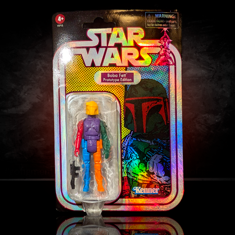 Star Wars Retro Collection Boba Fett Prototype Edition action figure by Go Figment in multi-color packaging