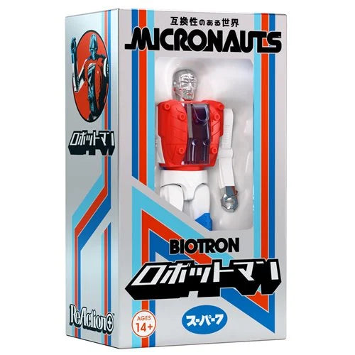Biotron Micronauts 3.75-Inch Action Figure Super7 Reaction+. Boxed collectible figure