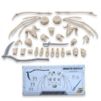 1:18 Scale Bone White Undead Character Creator Kit (Wings, Scythe & Multi-Head Pack for 3.75" - 4" Figures) Boss Fight Studio