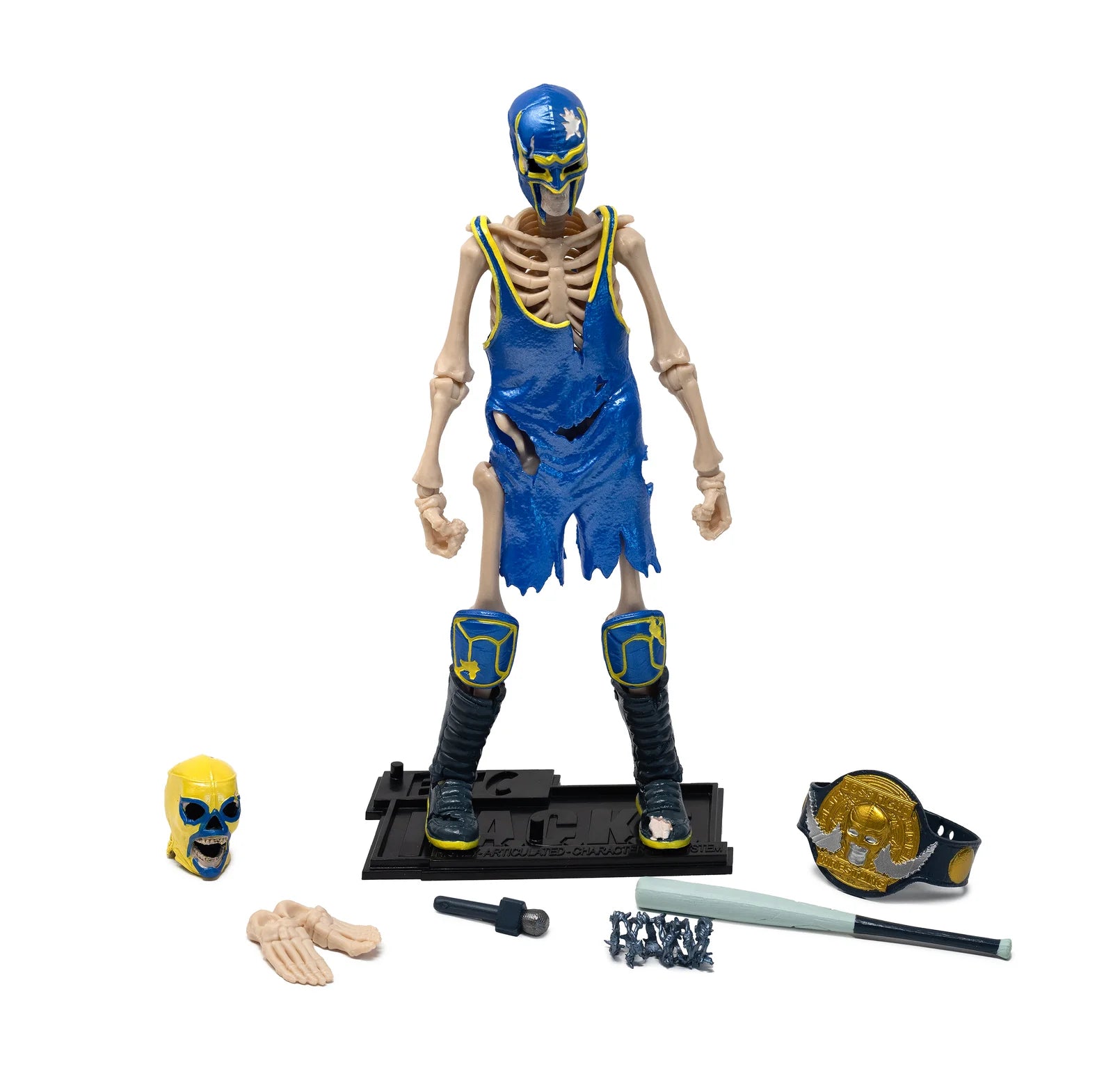 Bonesault: The Acrobatic Skeleton Luchador (Epic H.A.C.K.S.) 6" Action Figure – new in box by Boss Fight Studio Llc with accessories