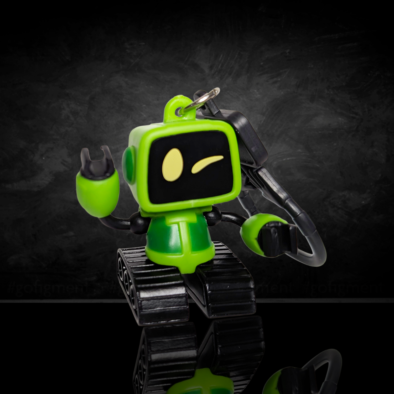 Poppy Playtime Collector Clips Series 1 U-Pick Confirmed Blind Box featuring green Boogie Bot character keychain by Go Figment
