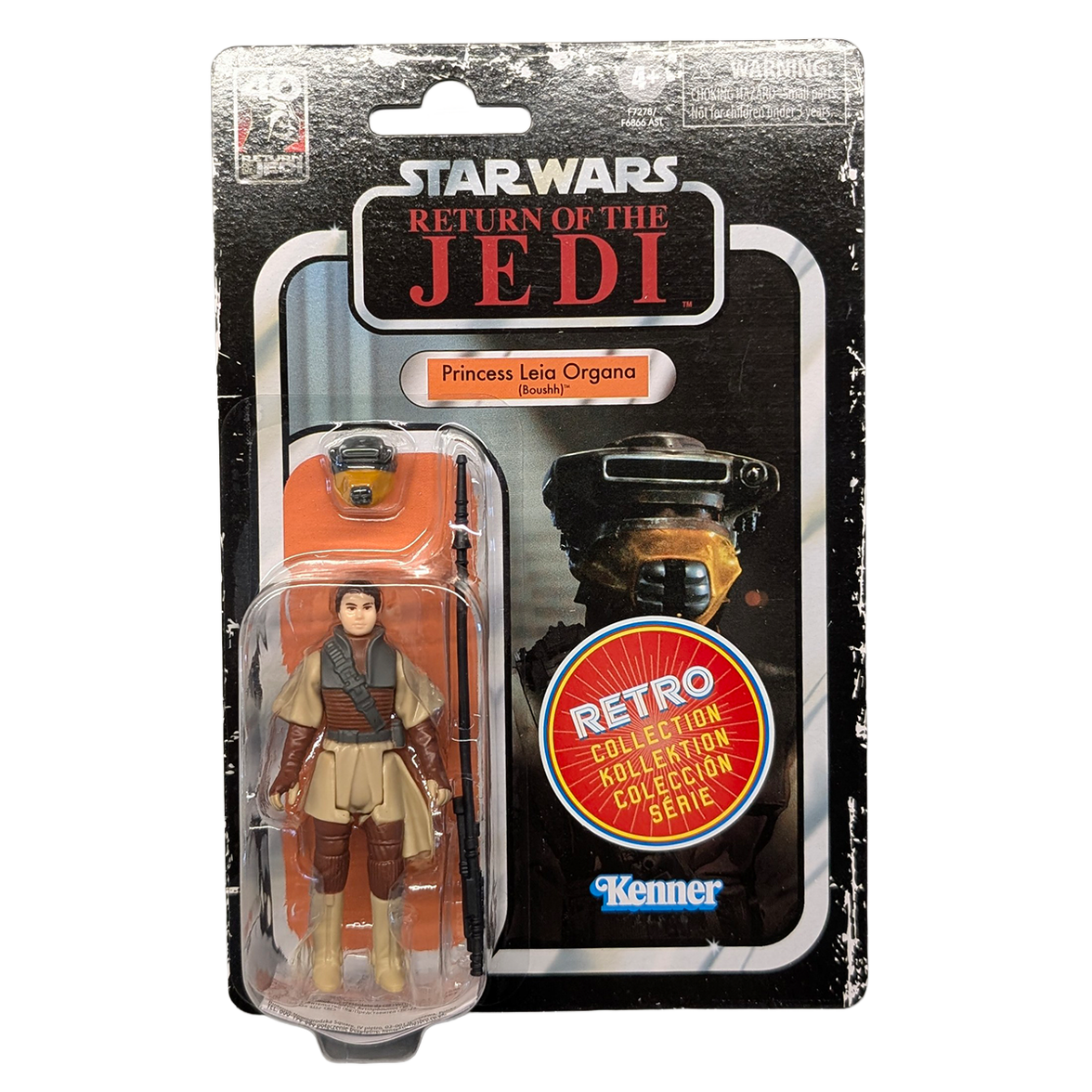 Princess Leia Boushh Star Wars Retro Collection Action Figure in case ROTJ Kenner packaged collectible