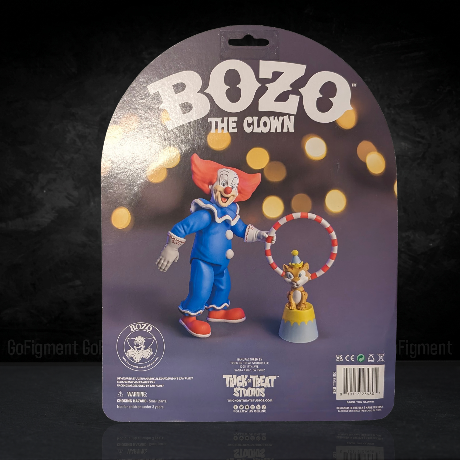 Bozo the Clown 5-Inch Action Figure - Classic TV Icon with Circus Accessories by Trick or Treat Studios new in box collectible