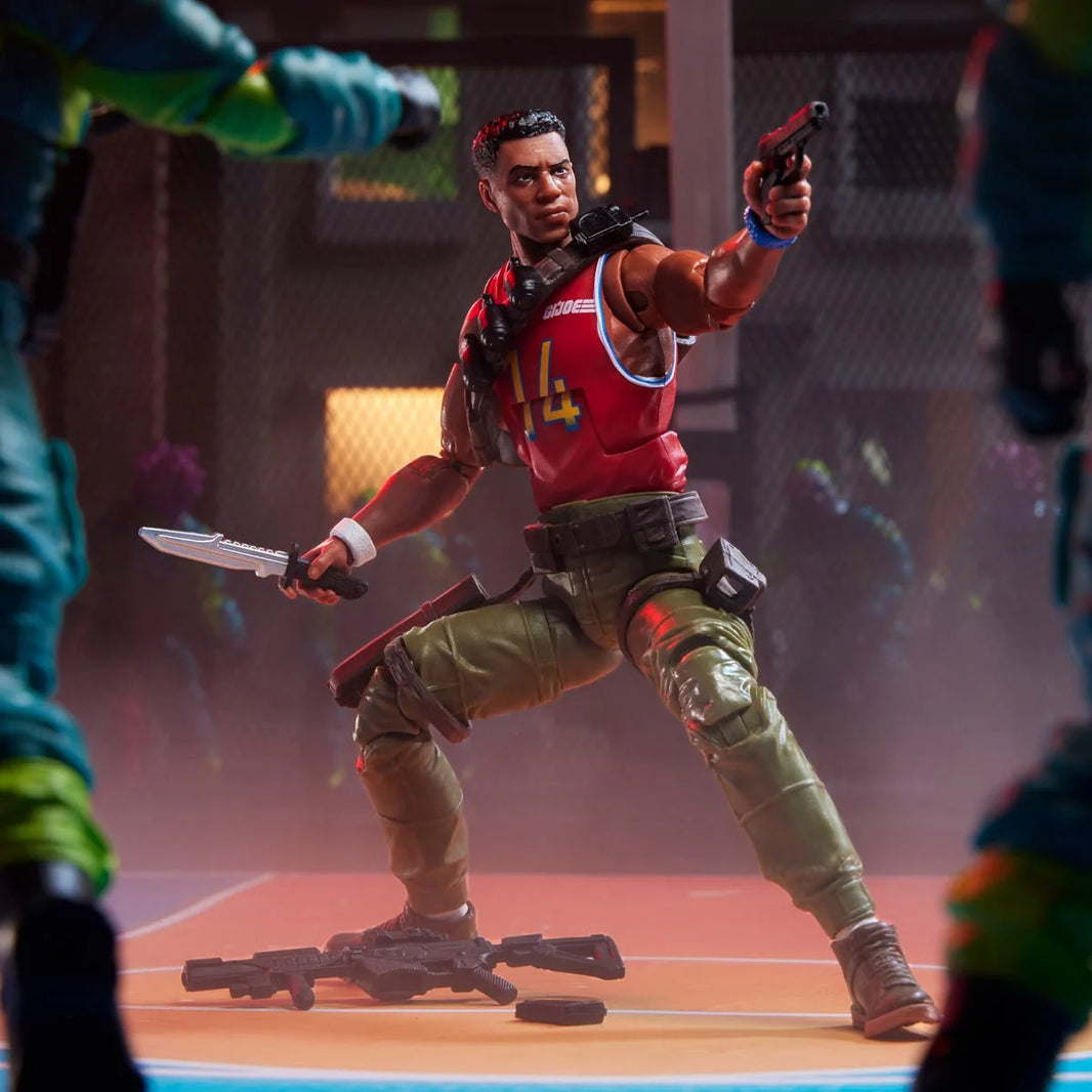 Bradley “Big Lob” Sanders "189" G.I. Joe Classified Series 6 inch Action Figure by Hasbro in dynamic battle pose