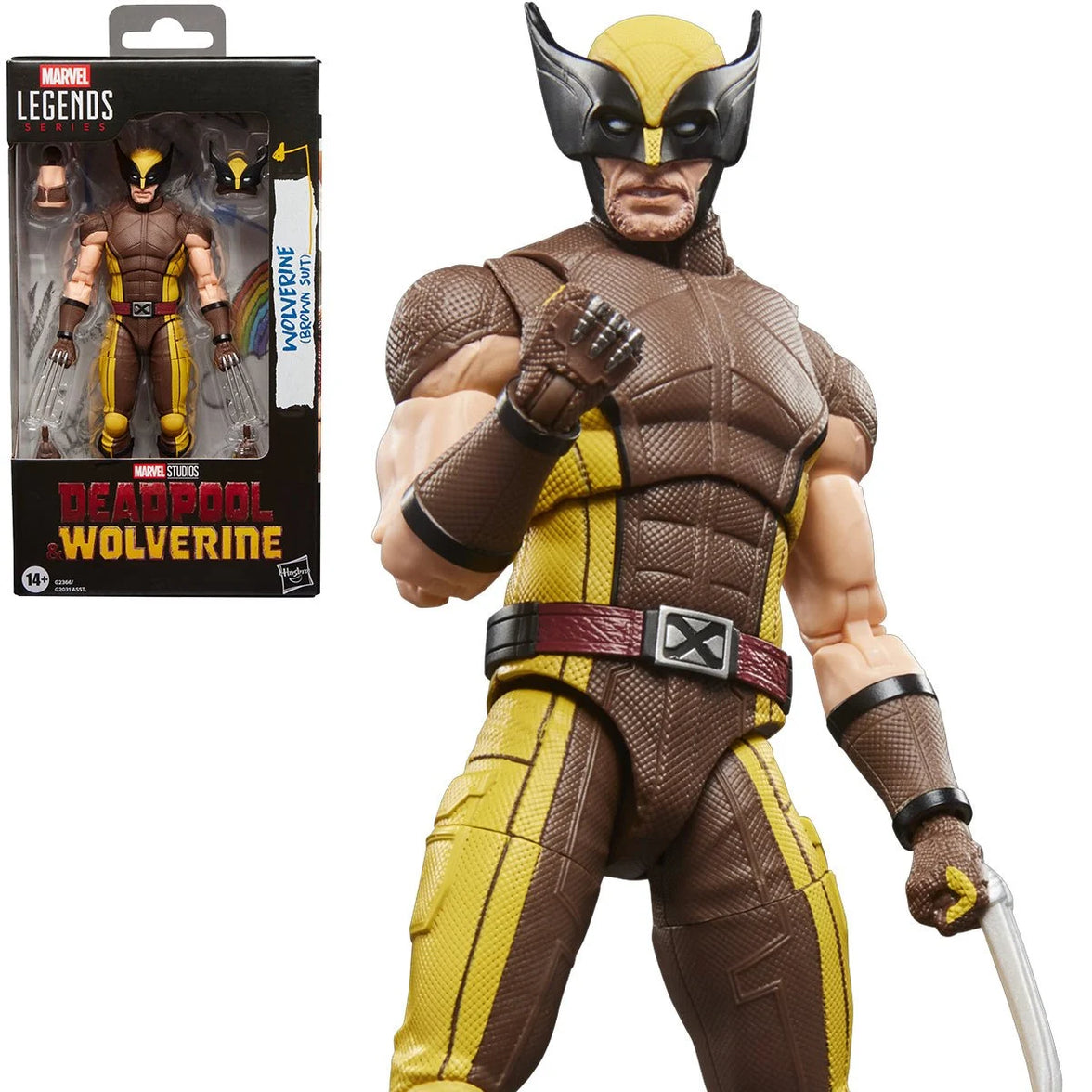 Deadpool & Wolverine Marvel Legends Wolverine (Brown Suit) 6-Inch Action Figure by Hasbro new in box collectible toy