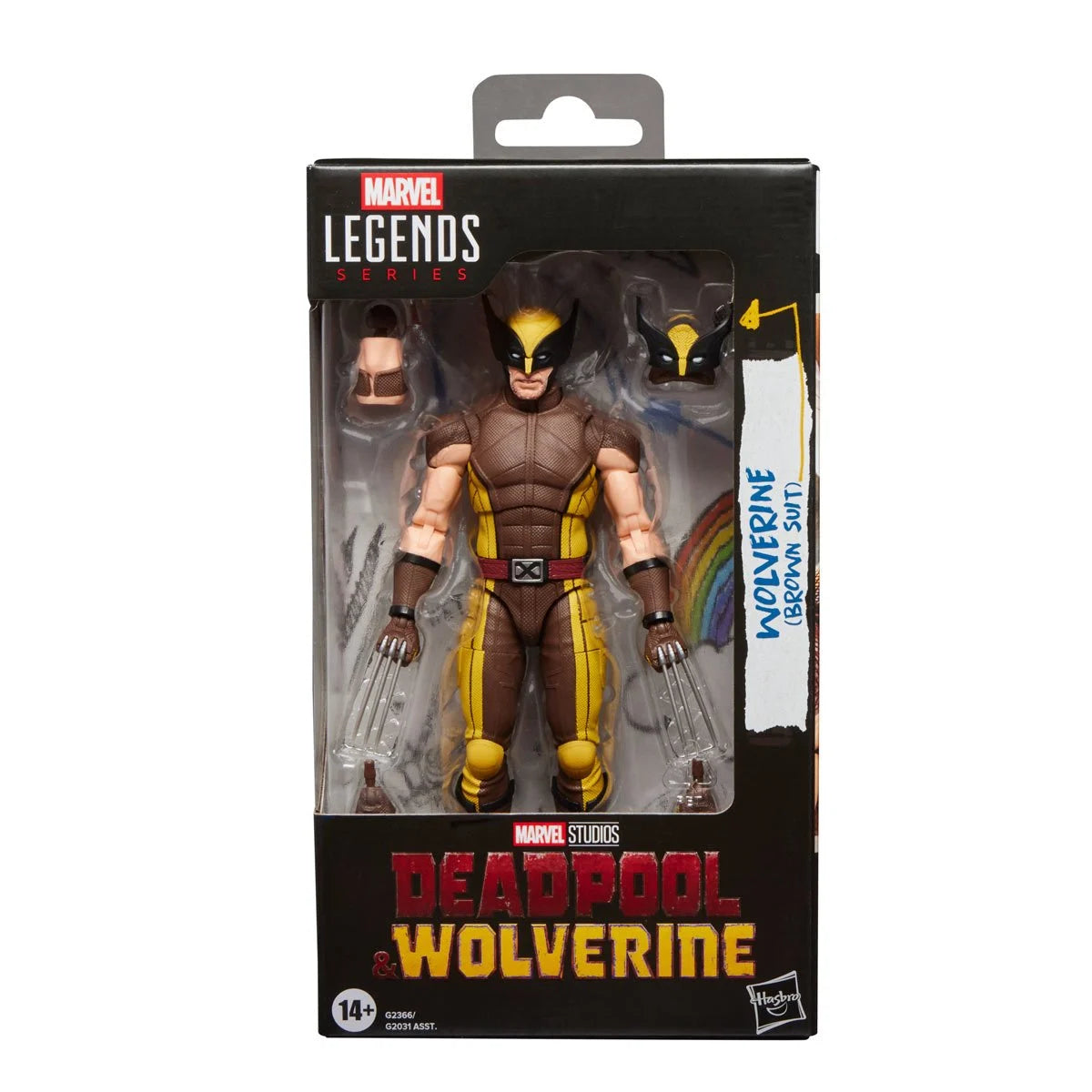 Deadpool & Wolverine Marvel Legends Wolverine (Brown Suit) 6-Inch Action Figure new in box by Hasbro collectible toy