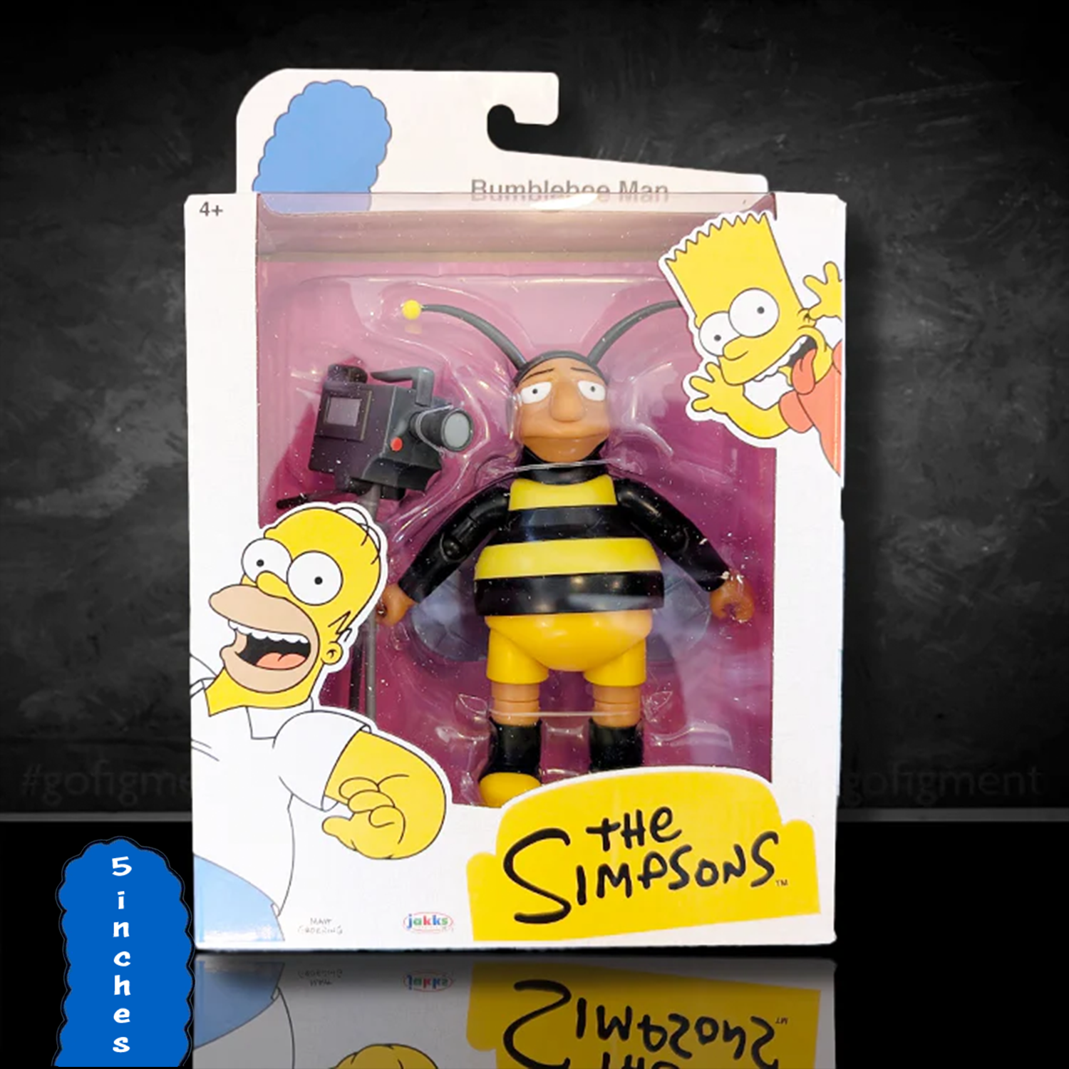 Bumblebee Man Simpson's 5 Inch Action Figure with Video Camera by Jakks Pacific, new in box collectible toy