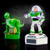 Buzz Lightyear and Rex mini robot figures with base by Robesen Robotics from Toy Story collection