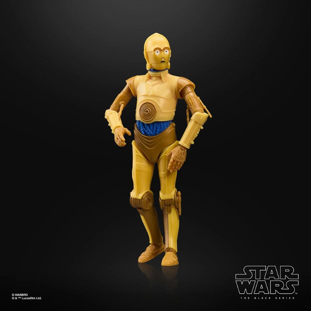 C-3PO Star Wars The Black Series 1:12 Scale 6" Droids Action Figure by Hasbro with detailed articulation and realistic design.