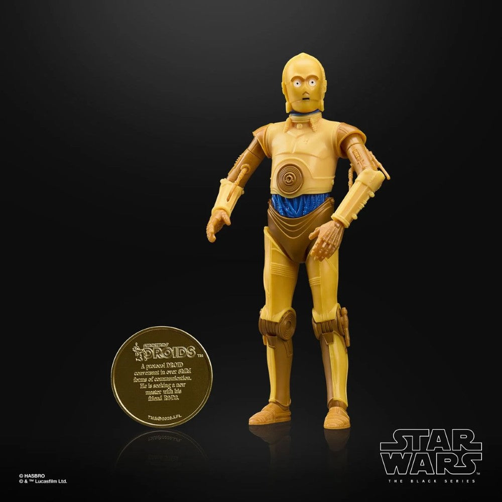 C-3PO Star Wars The Black Series 1:12 Scale 6" Droids Action Figure by Hasbro with collector’s plaque