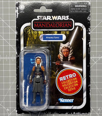 Ahsoka Tano Star Wars Retro Collection Action Figure 1:18 Scale MANDO by Kenner in collectible packaging