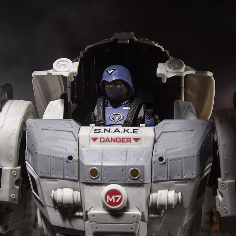 Hasbro Cobra S.N.A.K.E Battle Suit with detailed pilot figure in cockpit, iconic armored battle gear from G.I. Joe Classified Series